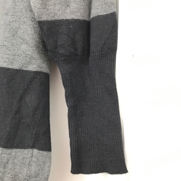 Joie Black and Gray Stripe Three Quarter Sleeves - Picture 5 of 8